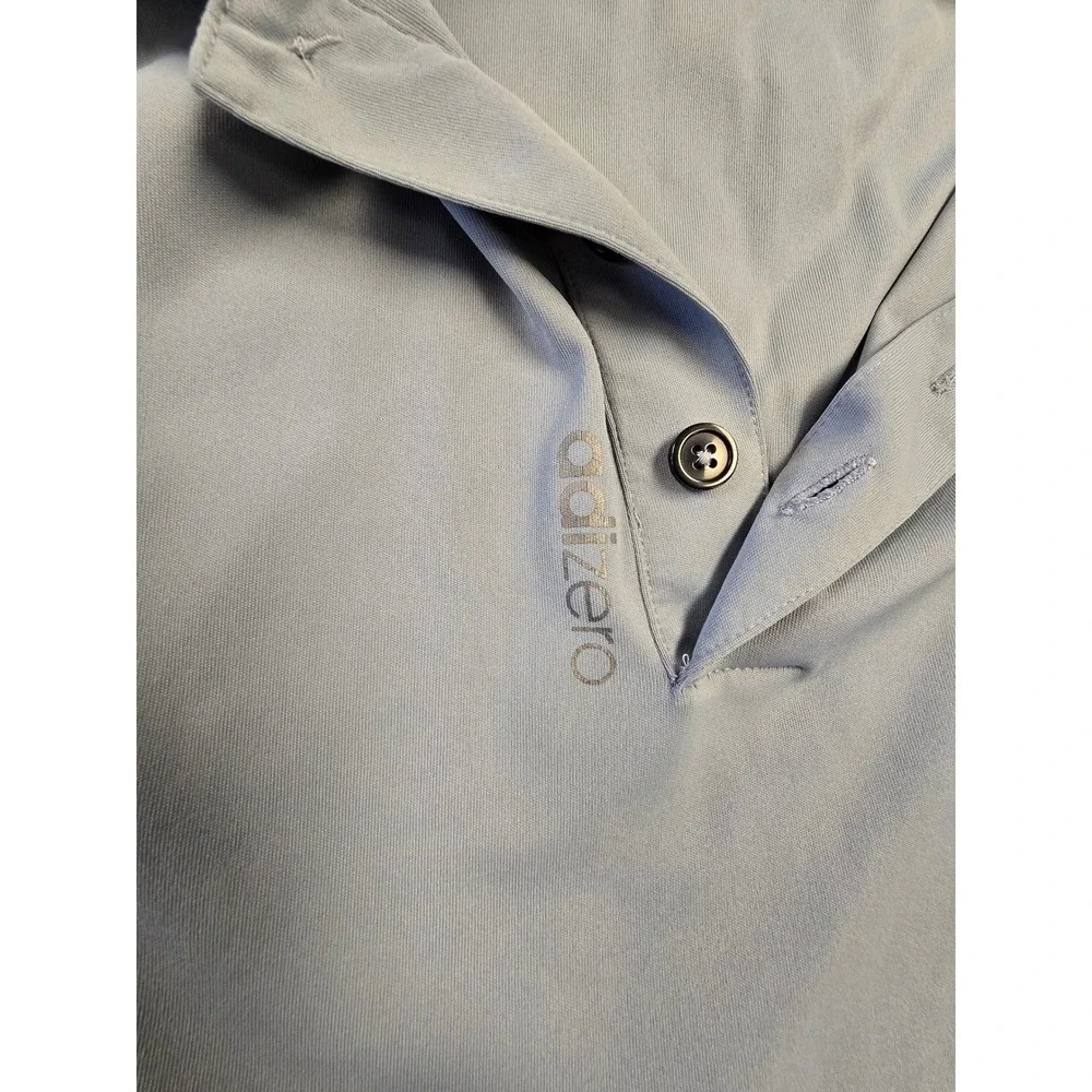Adidas Golf Adizero Polo Shirt Mens‎ Large Blue Gray Short Sleeve RN 88387